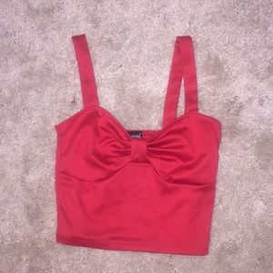 Red crop top